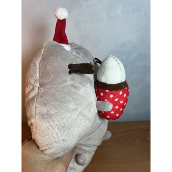 Hot Cocoa Pusheen with Santa Hat Whipped Cream Rare Discontinued 9” - Picture 3 of 8
